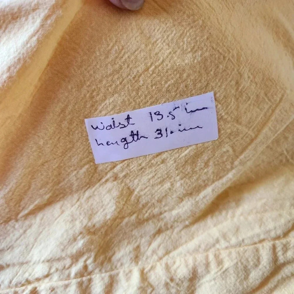 Bobbie Brooks Carpi Pant Yellow Elastic Waist Wide Leg Drawstring Size Large - Picture 5 of 11